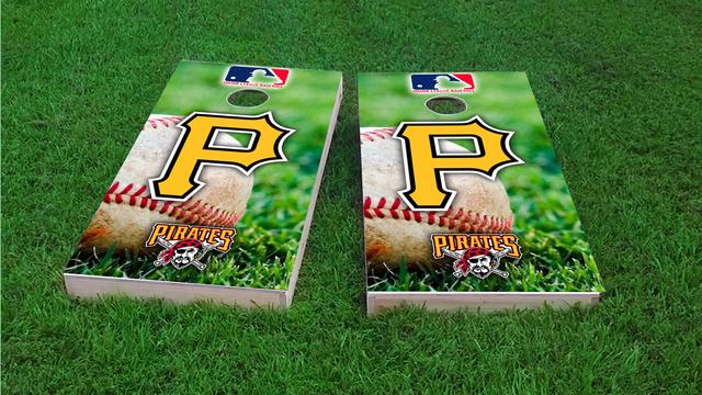 MLB (Pittsburgh Pirates) Themed Custom Cornhole Board Design