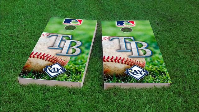 MLB (Tampa Bay Rays) Themed Custom Cornhole Board Design