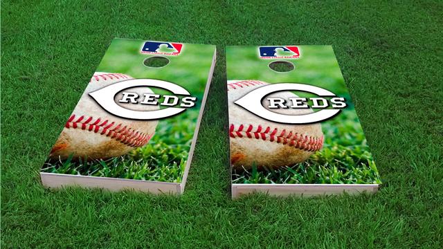 MLB (Cincinnati Reds) Themed Custom Cornhole Board Design