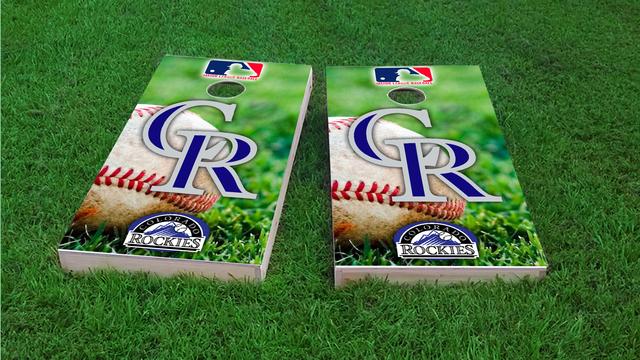 MLB (Colorado Rockies) Themed Custom Cornhole Board Design
