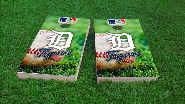 MLB (Detroit Tigers) Themed Custom Cornhole Board Design