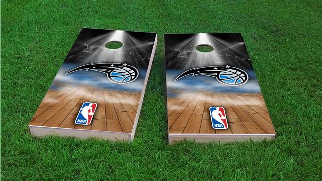 NBA Team (Orlando Magic) Themed Custom Cornhole Board Design