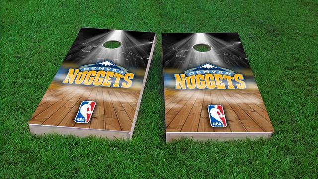 NBA Team (Denver Nuggets) Themed Custom Cornhole Board Design
