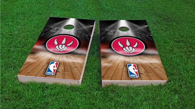 NBA Team (Toronto Raptors 2) Themed Custom Cornhole Board Design