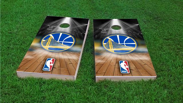NBA Team (Golden State Warriors) Themed Custom Cornhole Board Design