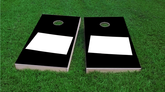 Black Colorado Themed Custom Cornhole Board Design