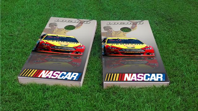 NASCAR (Joey Logano) Themed Custom Cornhole Board Design