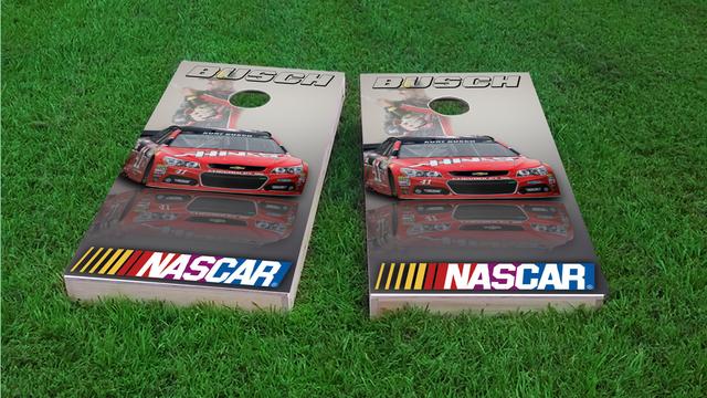 NASCAR (Kurt Busch) Themed Custom Cornhole Board Design
