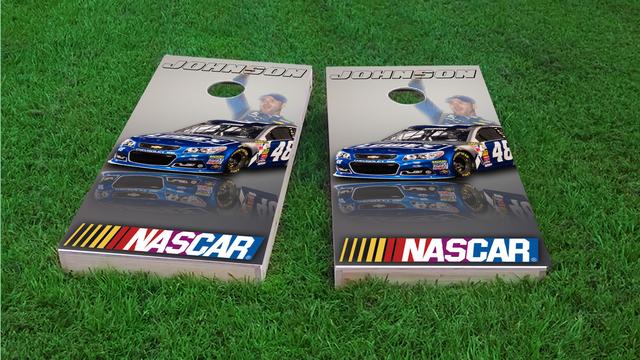 NASCAR (Jimmie Johnson) Themed Custom Cornhole Board Design