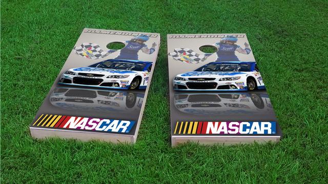 NASCAR (AJ Allmendinger) Themed Custom Cornhole Board Design