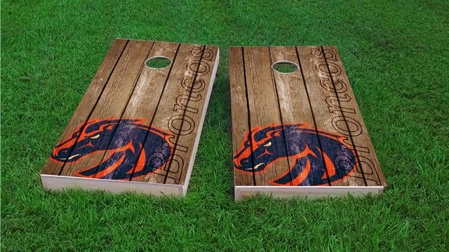 NCAA Wood Slat (Boise State Broncos) Themed Custom Cornhole Board Design