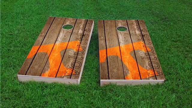 NCAA Wood Slat (Tennessee Volunteers) Themed Custom Cornhole Board Design