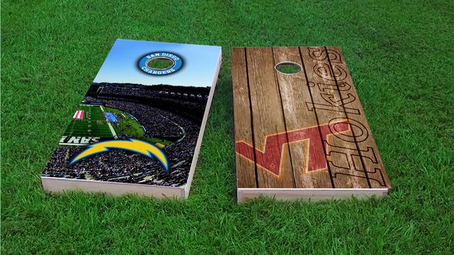 NCAA Wood Slat (Virginia Tech Hokies) Themed Custom Cornhole Board Design