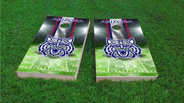 NCAA Field (Arizona Wildcats) Themed Custom Cornhole Board Design