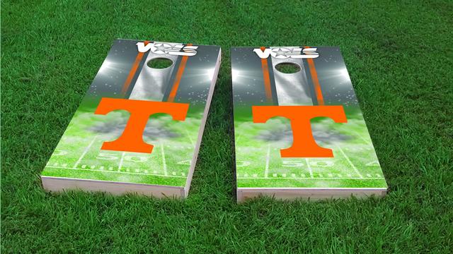 NCAA Field (Tennessee Volunteers) Themed Custom Cornhole Board Design