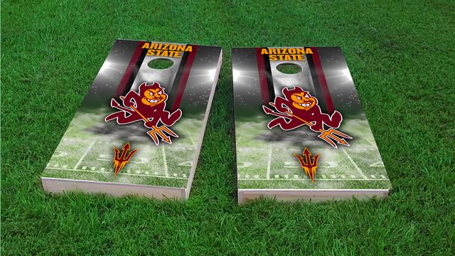 NCAA Field (Arizona State Sun Devils) Themed Custom Cornhole Board Design