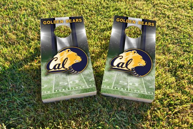 NCAA Field (California Golden Bears) Themed Custom Cornhole Board Design