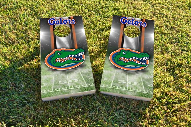 NCAA Field (Florida Gators) Themed Custom Cornhole Board Design