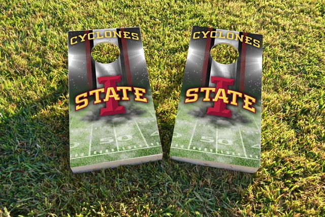 NCAA Field (Iowa State Cyclones Themed Custom Cornhole Board Design