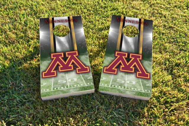 NCAA Field (Minnesota Golden Gophers) Themed Custom Cornhole Board Design