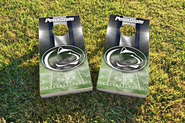 NCAA Field (Penn State Nittany Lions) Themed Custom Cornhole Board Design