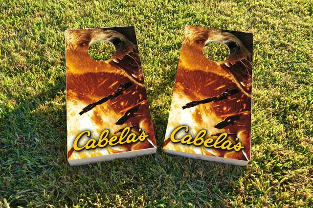 Cabela's Themed Custom Cornhole Board Design