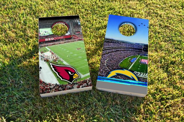 NFL Stadium (Arizona Cardinals) Themed Custom Cornhole Board Design