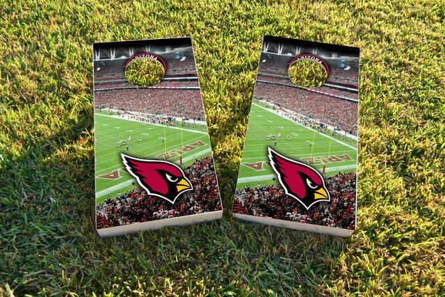 NFL Stadium (Arizona Cardinals) Themed Custom Cornhole Board Design