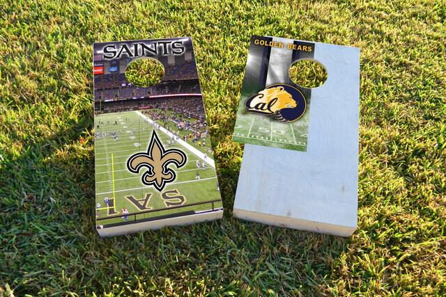NFL Stadium (New Orleans Saints) Themed Custom Cornhole Board Design
