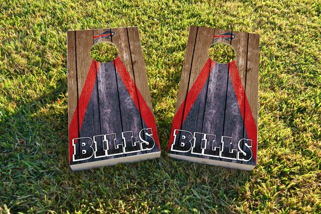 NFL Triangle (Buffalo Bills) Themed Custom Cornhole Board Design