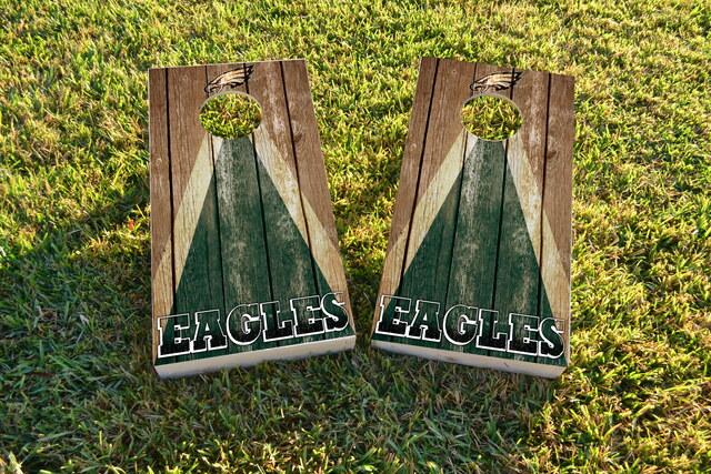 NFL Triangle (Philadelphia Eagles) Themed Custom Cornhole Board Design