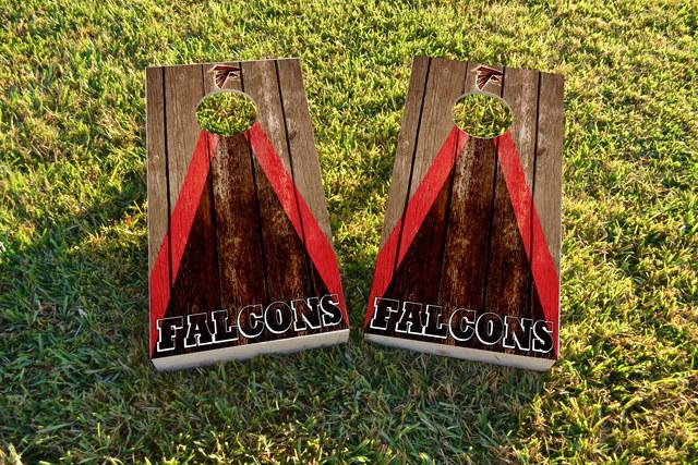 NFL Triangle (Atlanta Falcons) Themed Custom Cornhole Board Design