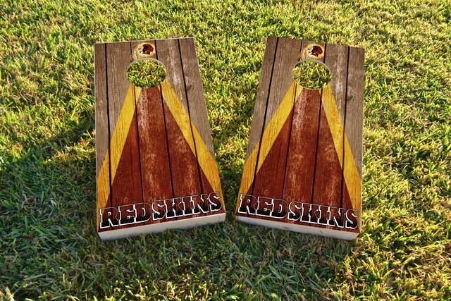 NFL Triangle (Washington Redskins) Themed Custom Cornhole Board Design