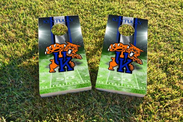 NCAA Kentucky Wildcats Themed Custom Cornhole Board Design