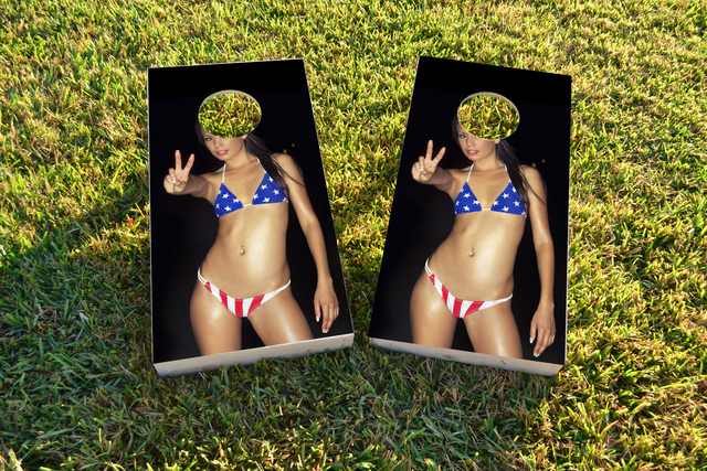 American Flag Bikini Girl