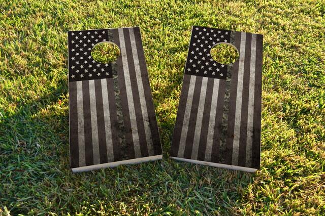 American Thin ACU (Army) Line Themed Custom Cornhole Board Design