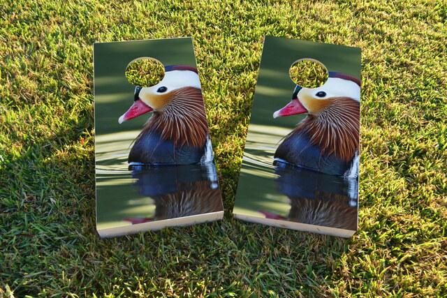 Duck Hunting Themed Custom Cornhole Board Design