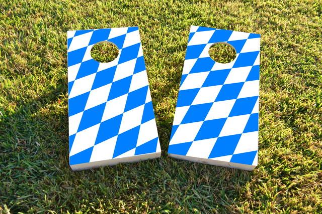 Bavaria National Flag Themed Custom Cornhole Board Design