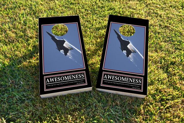 Barney Stinsons Awesomeness Motivational Themed Custom Cornhole Board Design