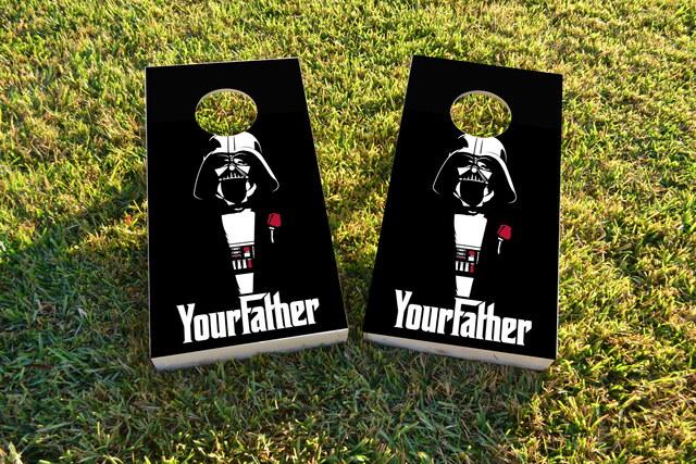 Your Father Darth Vader Themed Custom Cornhole Board Design