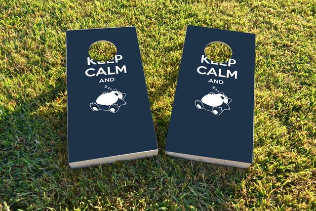 Keep Calm And Nap On It  Themed Custom Cornhole Board Design