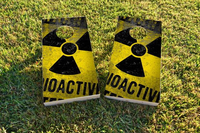 Radioactive / Nuclear Waste Themed Custom Cornhole Board Design