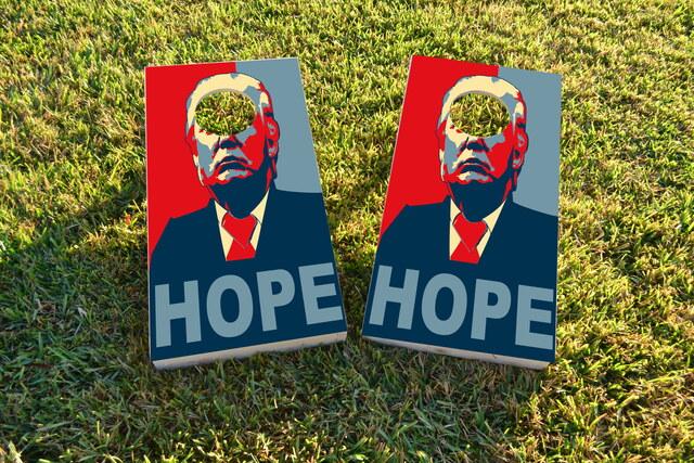 Trump Hope Themed Custom Cornhole Board Design