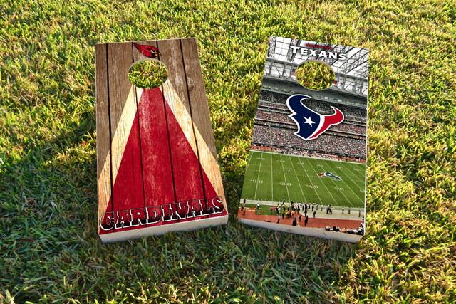 NFL Triangle (Arizona Cardinals) Themed Custom Cornhole Board Design