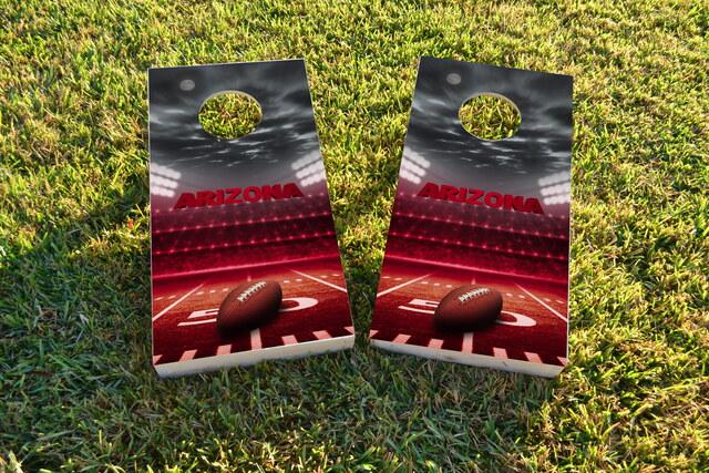 Arizona Football Themed Custom Cornhole Board Design