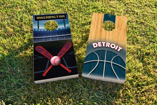 Seattle Baseball Themed Custom Cornhole Board Design