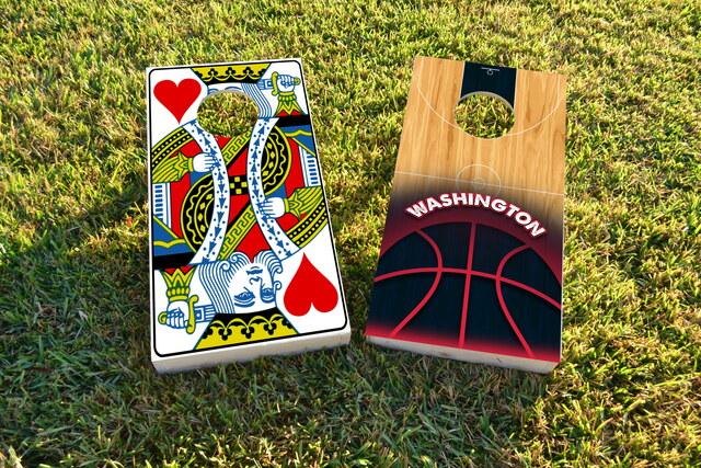 King Playing Card Themed Custom Cornhole Board Design