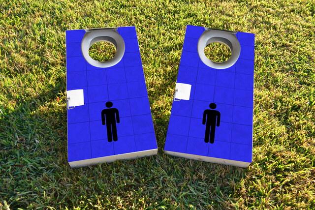 Toilet Mens Themed Custom Cornhole Board Design