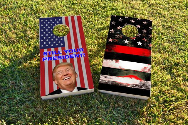 Trump - Still Your President Themed Custom Cornhole Board Design