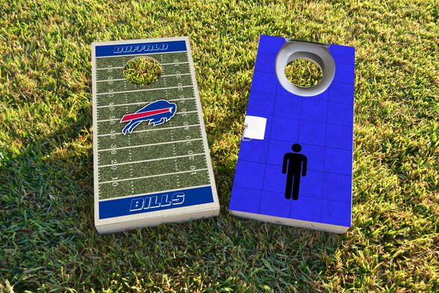 NFL Field (Buffalo Bills) Themed Custom Cornhole Board Design